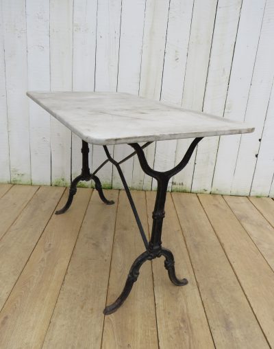 French Marble Top Garden Table - Image 6