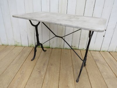 French Marble Top Garden Table - Image 4