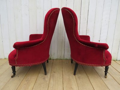 Pair Of Antique French Napoleon III Armchairs - Image 5