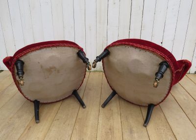 Pair Of Antique French Napoleon III Armchairs - Image 7