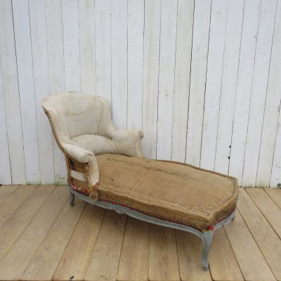 Antique French Napoleon III Daybed Chaise Longue