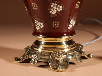 A French Ceramic And Brass Table Lamp.  - Image 5
