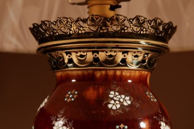 A French Ceramic And Brass Table Lamp.  - Image 6