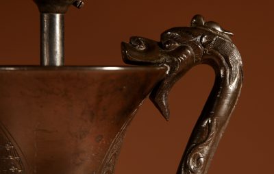 Impressive Japanese Bronze Table Lamp Meiji Period 1868-1912 - Image 9