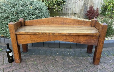 Arts & Crafts Oak Hall Seat