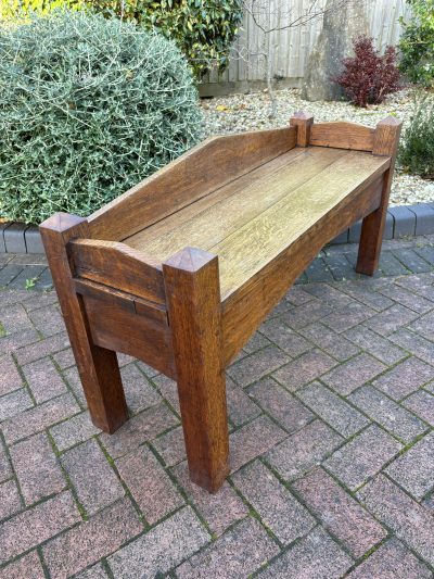 Arts & Crafts Oak Hall Seat - Image 2