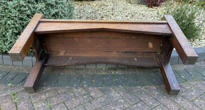 Arts & Crafts Oak Hall Seat - Image 4