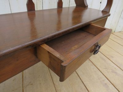 Antique French Oak Hall Bench - Image 9