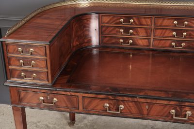 Magnificent Inlaid Mahogany Carlton House Writing Desk - Image 14