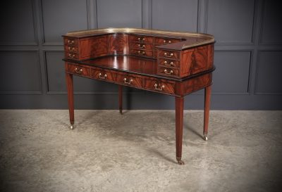 Magnificent Inlaid Mahogany Carlton House Writing Desk - Image 15