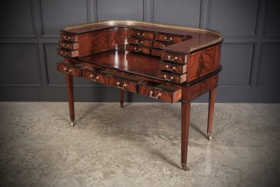 Magnificent Inlaid Mahogany Carlton House Writing Desk - Image 16