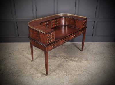 Magnificent Inlaid Mahogany Carlton House Writing Desk - Image 4