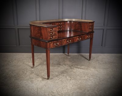 Magnificent Inlaid Mahogany Carlton House Writing Desk - Image 5