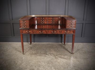 Magnificent Inlaid Mahogany Carlton House Writing Desk - Image 6