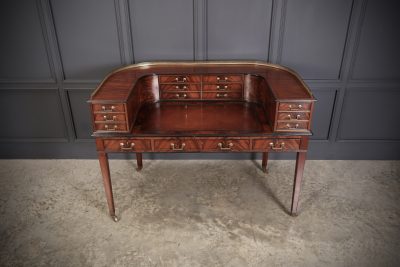 Magnificent Inlaid Mahogany Carlton House Writing Desk - Image 7