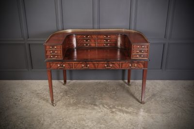 Magnificent Inlaid Mahogany Carlton House Writing Desk - Image 8