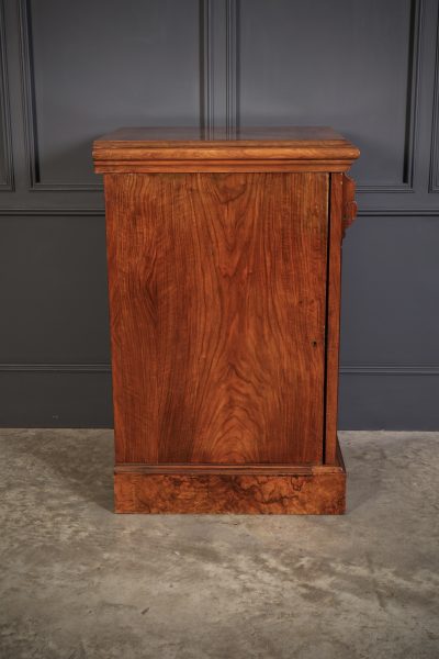Large Pair of Figured Walnut Pedestal Cabinets - Image 14