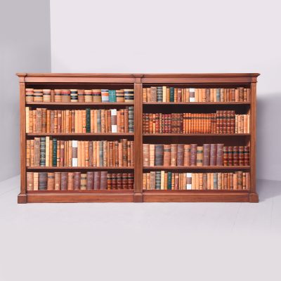 Large Mahogany Open Bookcase