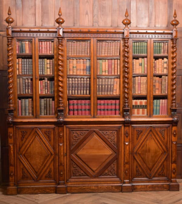 Victoria Oak Barley Twist Bookcase SAI2427 - Image 3
