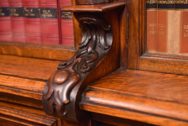 Victoria Oak Barley Twist Bookcase SAI2427 - Image 16