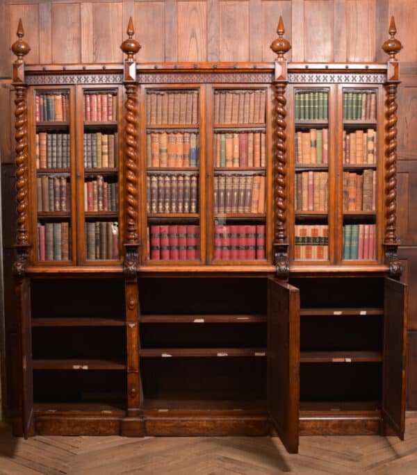 Victoria Oak Barley Twist Bookcase SAI2427 - Image 35