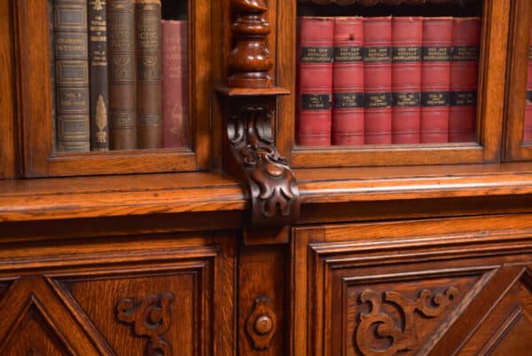 Victoria Oak Barley Twist Bookcase SAI2427 - Image 33