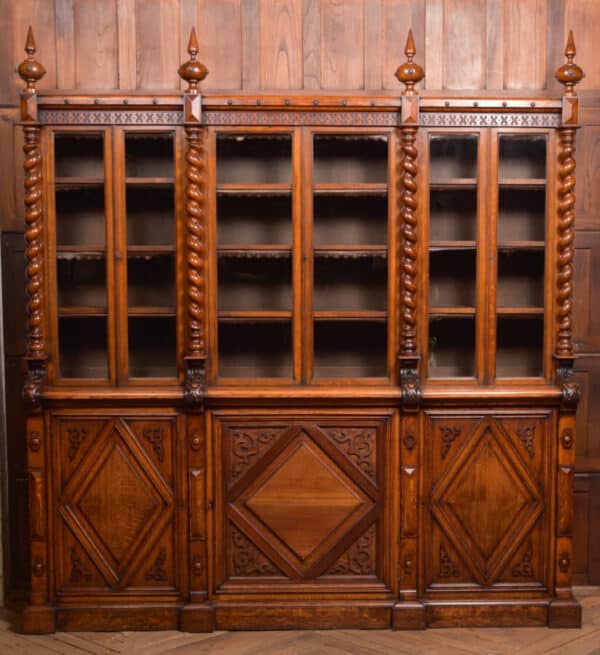 Victoria Oak Barley Twist Bookcase SAI2427 - Image 31