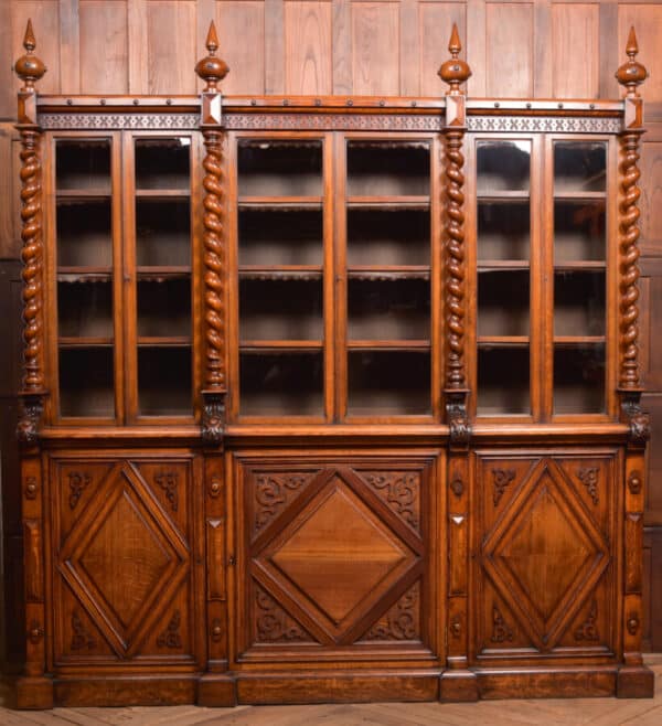 Victoria Oak Barley Twist Bookcase SAI2427 - Image 30