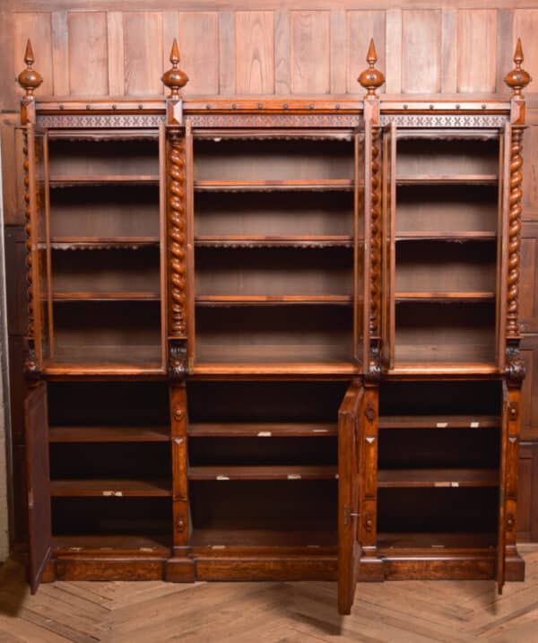 Victoria Oak Barley Twist Bookcase SAI2427 - Image 43