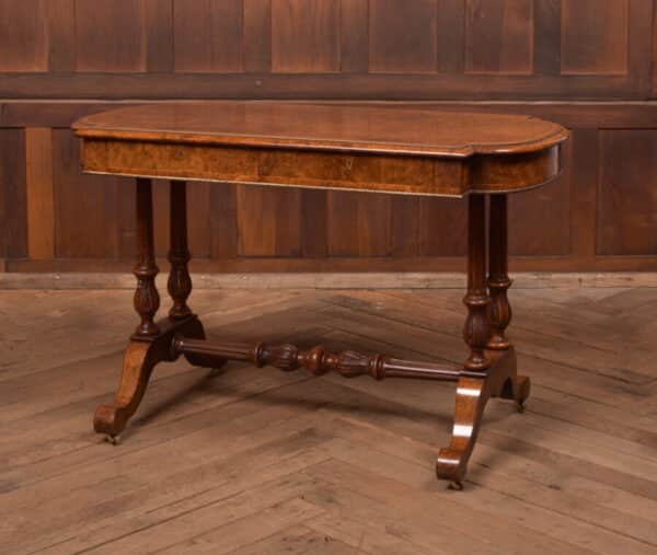 Victorian Burr Walnut Library Table SAI2403 - Image 2