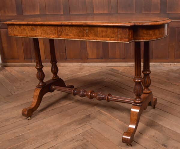 Victorian Burr Walnut Library Table SAI2403 - Image 5