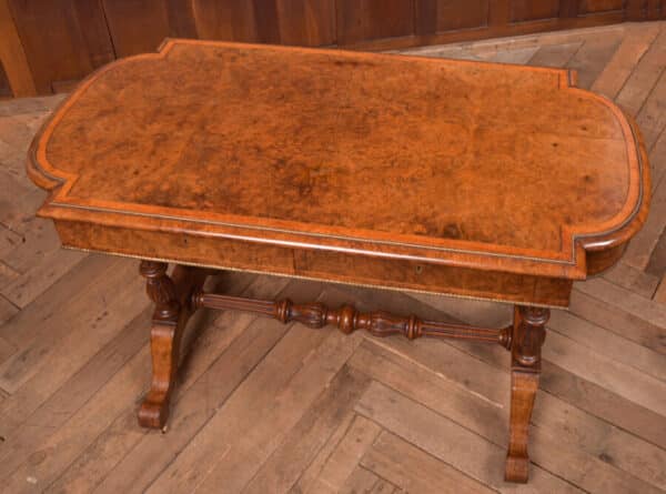 Victorian Burr Walnut Library Table SAI2403 - Image 6
