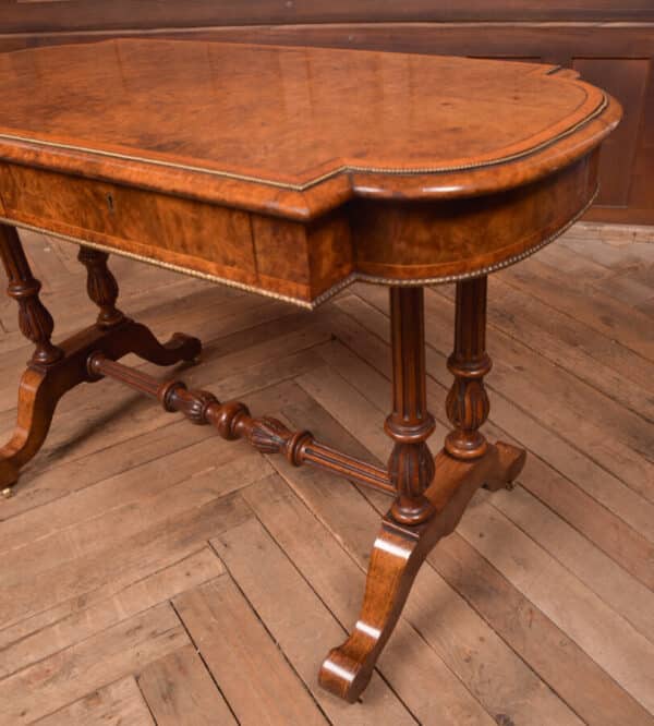 Victorian Burr Walnut Library Table SAI2403 - Image 8
