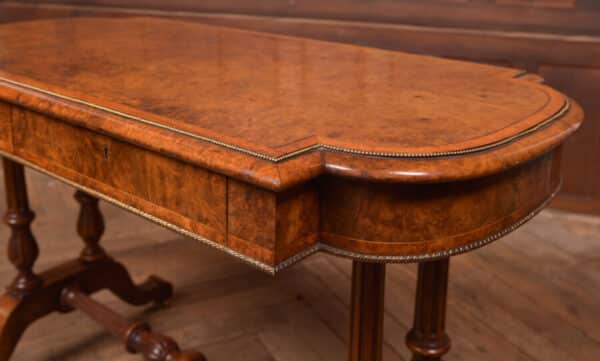 Victorian Burr Walnut Library Table SAI2403 - Image 9