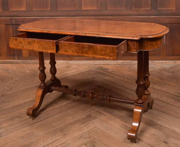 Victorian Burr Walnut Library Table SAI2403 - Image 11
