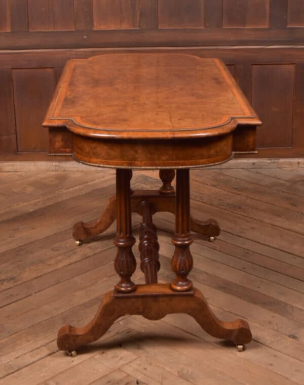 Victorian Burr Walnut Library Table SAI2403 - Image 13