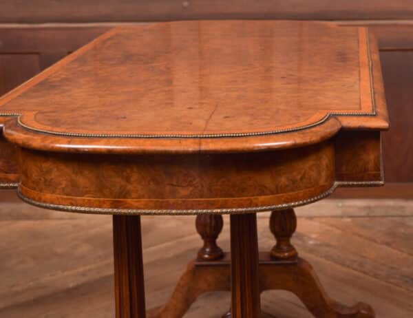 Victorian Burr Walnut Library Table SAI2403 - Image 14