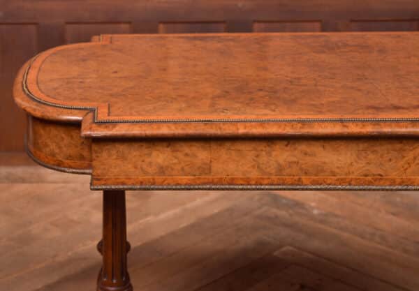 Victorian Burr Walnut Library Table SAI2403 - Image 15