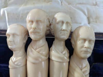 George Washington Joseph Rogers Sheffield carving knife sets the best in the world 1840 George Washington Julia Cesar Williams Shakespeare and sir Walter Scott - Image 3
