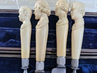 George Washington Joseph Rogers Sheffield carving knife sets the best in the world 1840 George Washington Julia Cesar Williams Shakespeare and sir Walter Scott - Image 4