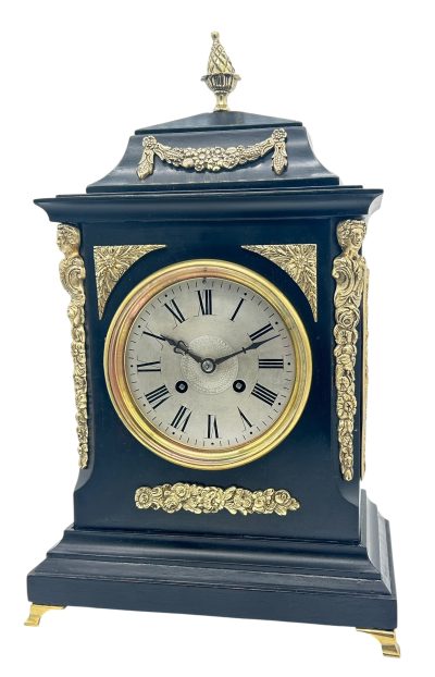 Fabulous Antique Ebonized Case Bracket Mantel clock – ca1890 - Image 2
