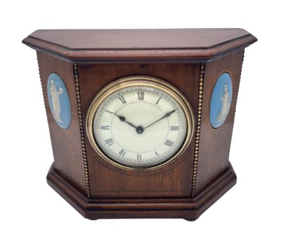 Fabulous Mahogany Case with Wedgwood porcelain 8 day Mantel clock - Image 2