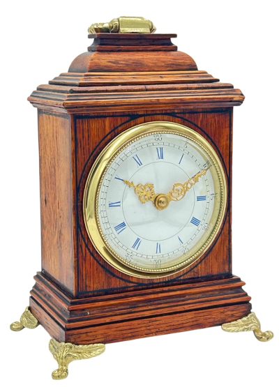Wonderful Bracket clock shaped Miniature mantel clock – ca1905 - Image 2