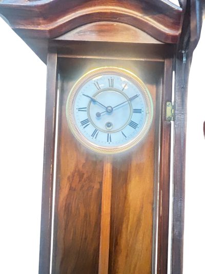 Fabulous Walnut Case Mini Vienna Regulator Wall clock – ca 1880 - Image 5