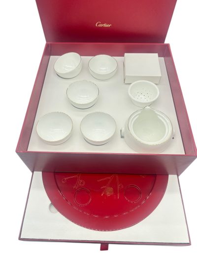 Vintage porcelain Cartier Tea set - Set of 5 - made in japan - new in box - Image 3
