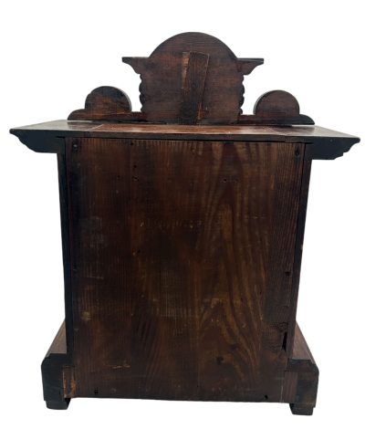 Fine German 8-Day Hand Carved Walnut Case Mantel Clock – ca 1890 - Image 4