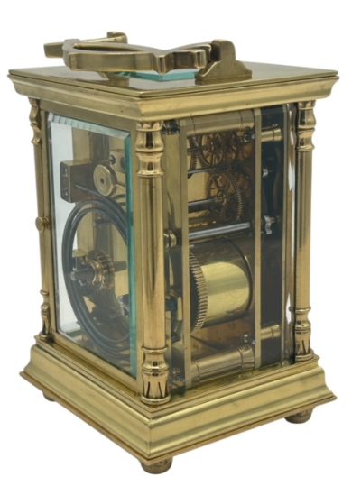 Superb Antique Victorian French 8 day gong striking Carriage clock– ca 1880 - Image 3