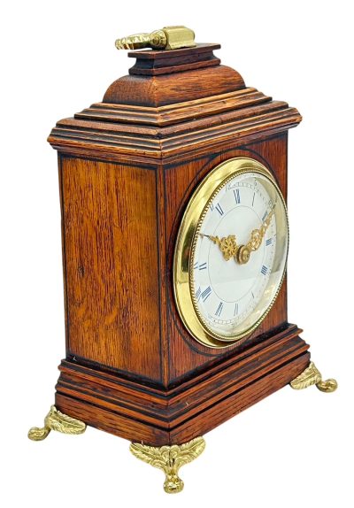 Wonderful Bracket clock shaped Miniature mantel clock – ca1905 - Image 3