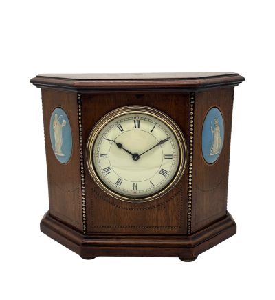Fabulous Mahogany Case with Wedgwood porcelain 8 day Mantel clock - Image 4