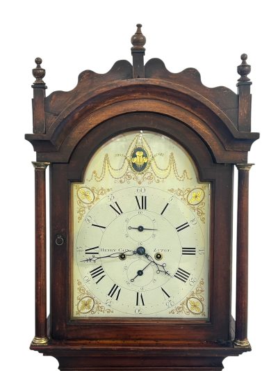 Fabulous Antique English “Luton” Oak case Longcase 8 day clock - 1800 - Image 5